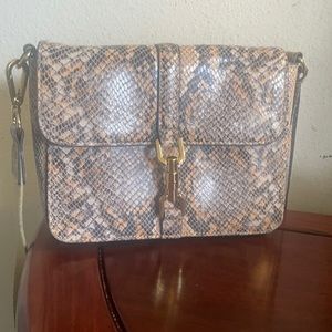 GILI Snake Embossed Crossbody Bag